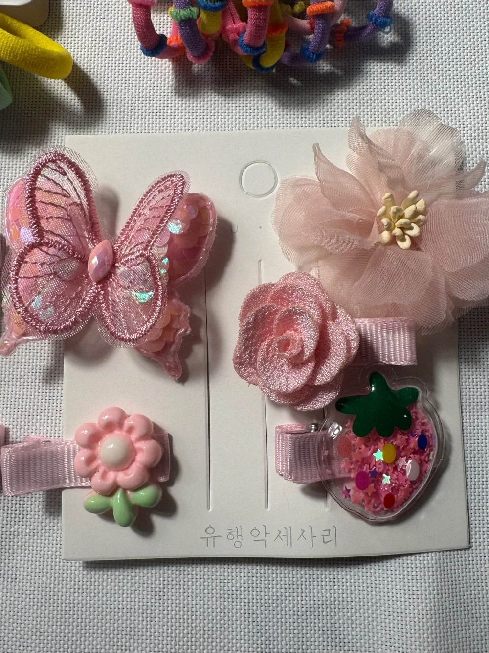 Girls Hair Accessories 50 Piece Set Hair Clips Bows Elastic Ties Floral Gift Box